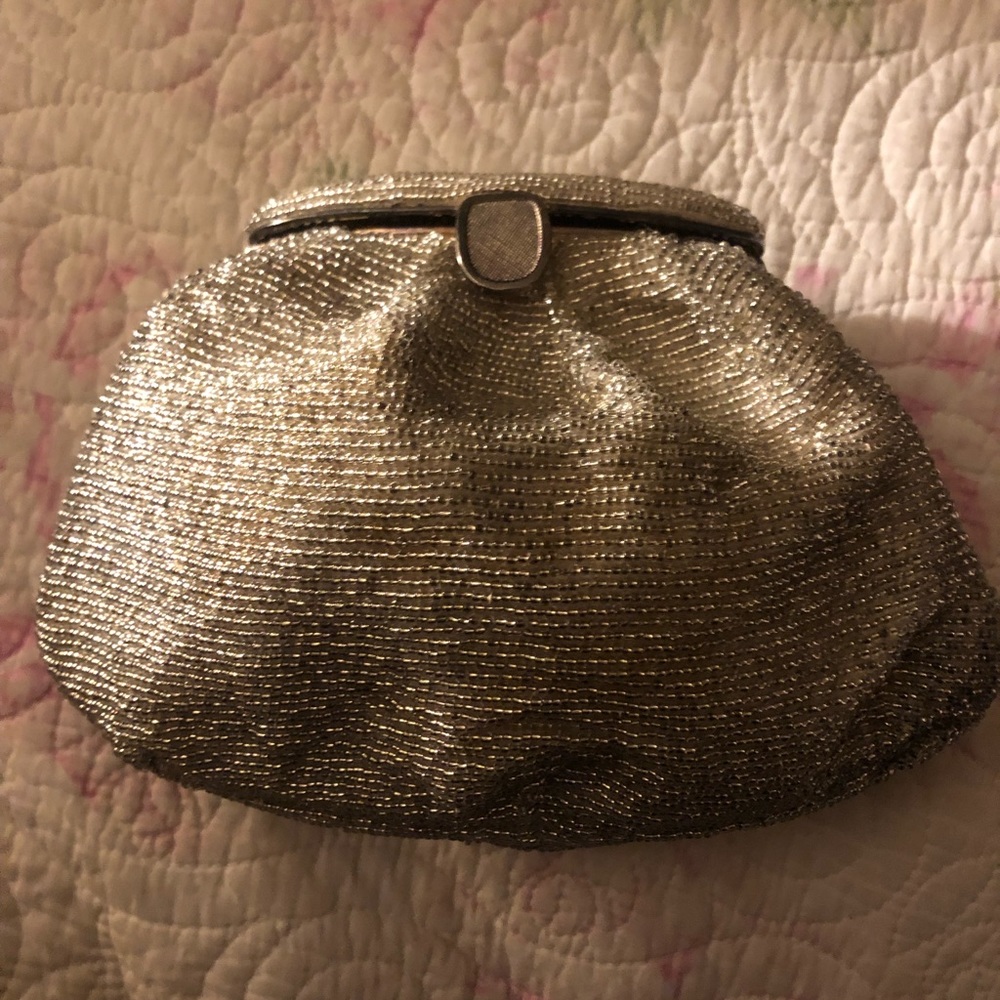 Nina Ricci Paris Silver Beaded Evening Vintage Bag
